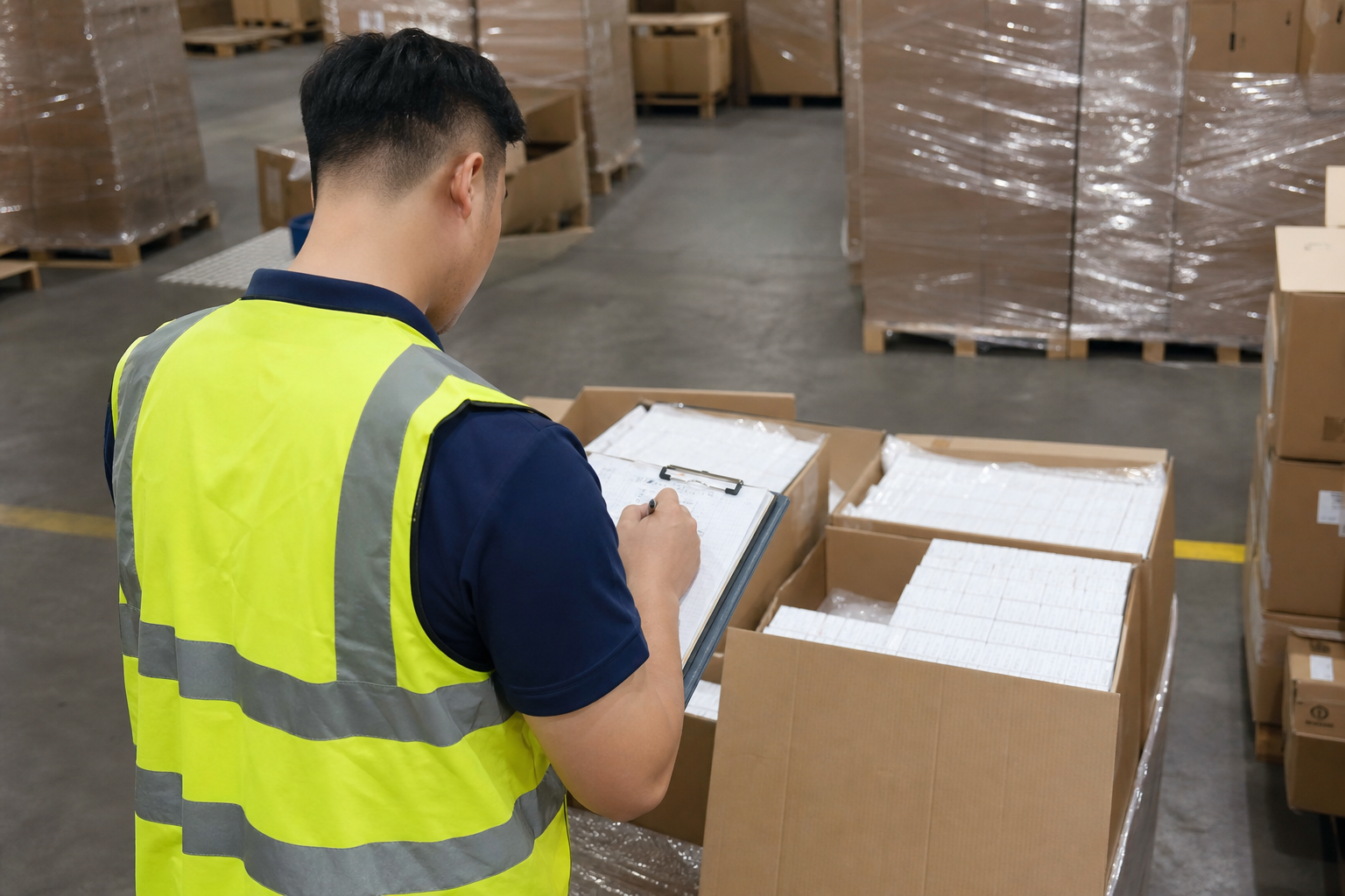 On-site quality control before shipment